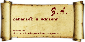 Zakariás Adrienn névjegykártya